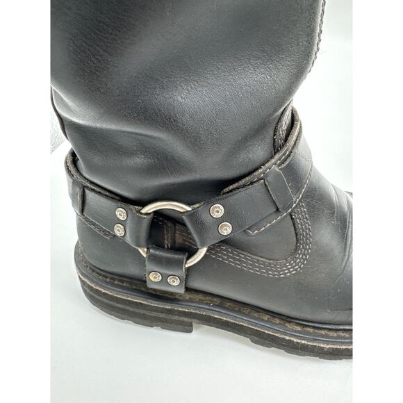 Harley Davidson Stratus 95143 Mens Sz 9.5Black Harness Biker Boots Motorcycle - Picture 7 of 9